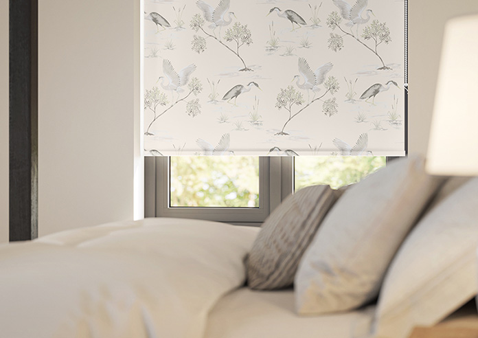 Cranes, Fresh Cream - Roller Blind - Image 5